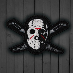 Jason Voorhees Friday the 13th Movie Patch thermocollant / velcro à manches brodées